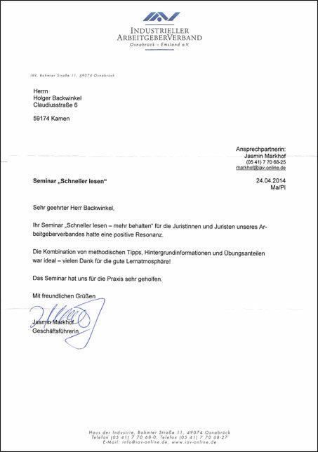 Schneller lesen Rechtsanwalt Industrieller Arbeitgeberverband Referenzschreiben_Industrieller_Arbeitgeberverband_Rechtsanwaelte_Schneller_lesen